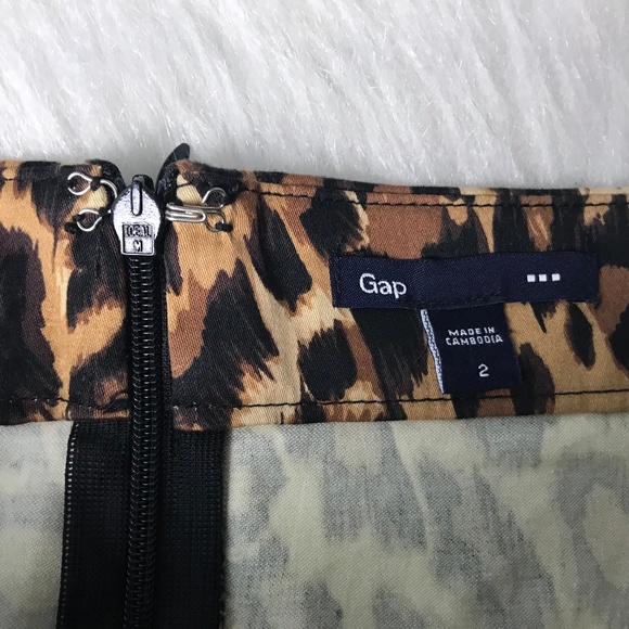 Gap Factory Womens 2 Animal Print Pencil Skirt - Picture 2 of 4